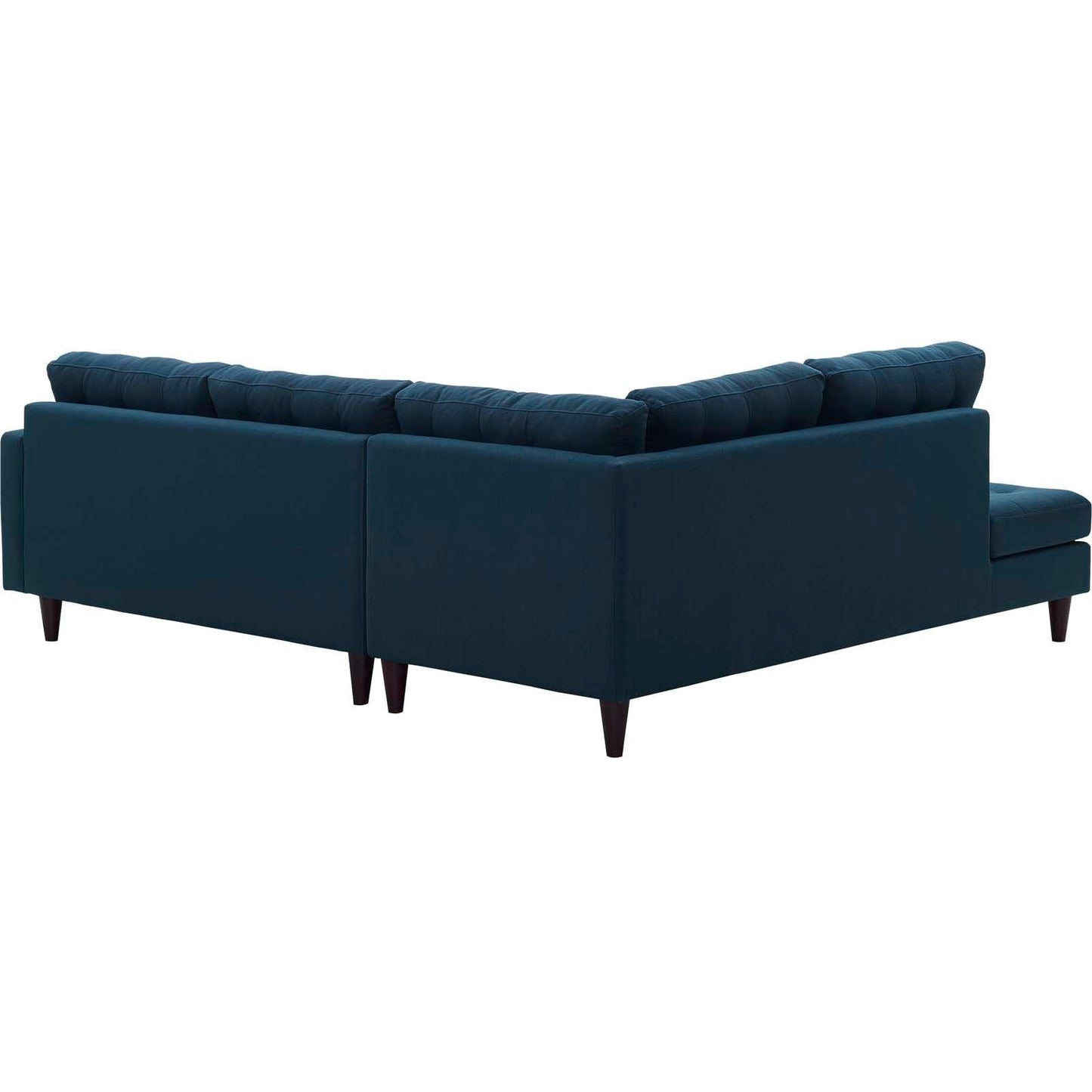 Modway Empress 2 Piece Upholstered Fabric Left Facing Bumper Sectional FredCo