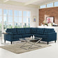 Modway Empress 3 Piece Upholstered Fabric Sectional Sofa Set FredCo