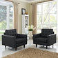 Modway Empress Armchair Leather Set of 2 FredCo