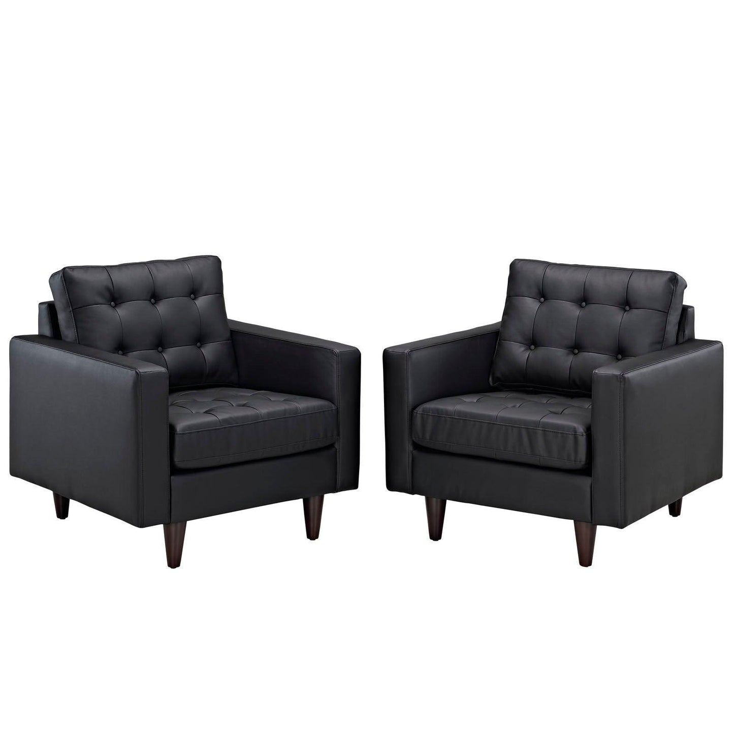 Modway Empress Armchair Leather Set of 2 FredCo
