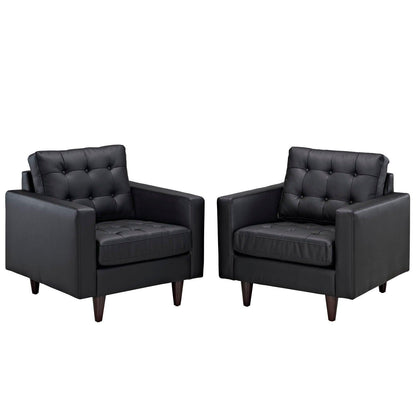 Modway Empress Armchair Leather Set of 2 FredCo