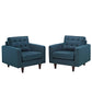 Modway Empress Armchair Upholstered Fabric Set of 2 FredCo