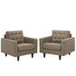 Modway Empress Armchair Upholstered Fabric Set of 2 FredCo