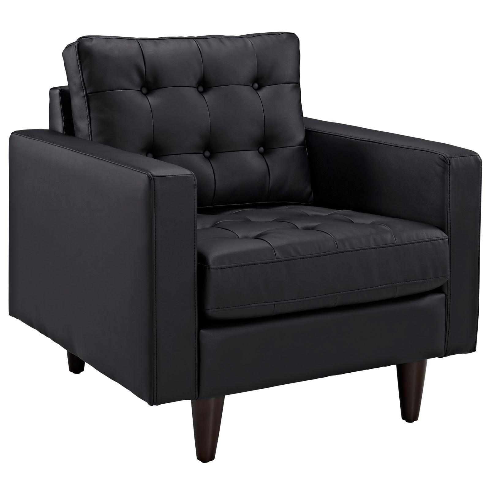 Modway Empress Bonded Leather Armchair FredCo