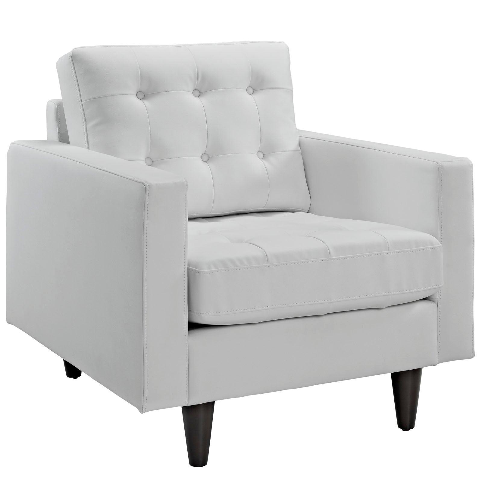 Modway Empress Bonded Leather Armchair FredCo