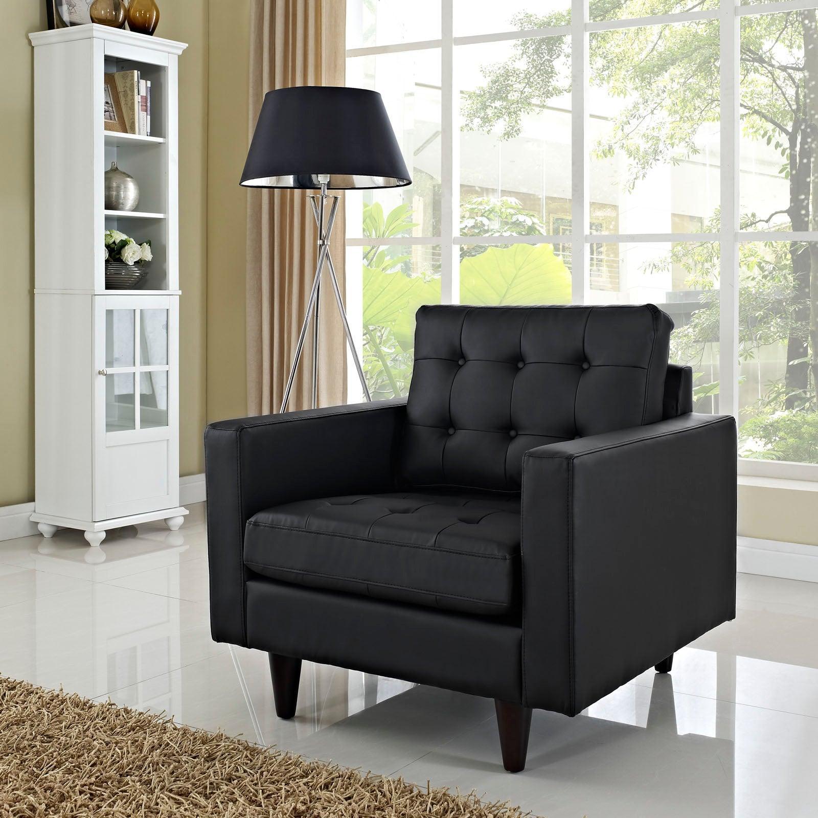 Modway Empress Bonded Leather Armchair FredCo