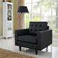 Modway Empress Bonded Leather Armchair FredCo