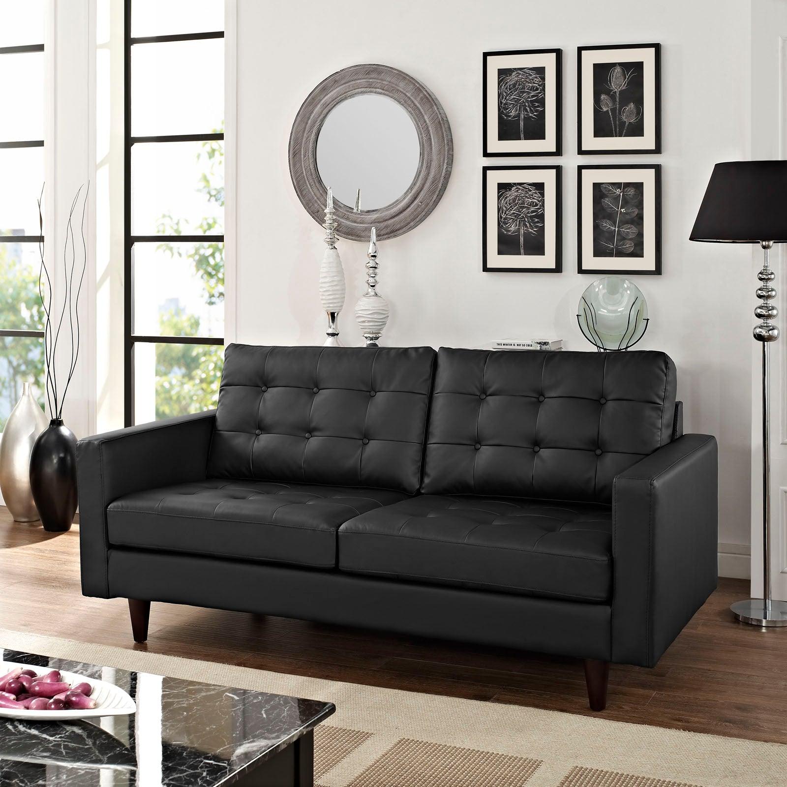 Modway Empress Bonded Leather Loveseat FredCo