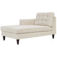 Modway Empress Left-Arm Upholstered Fabric Chaise FredCo
