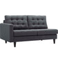 Modway Empress Left-Facing Upholstered Fabric Loveseat FredCo