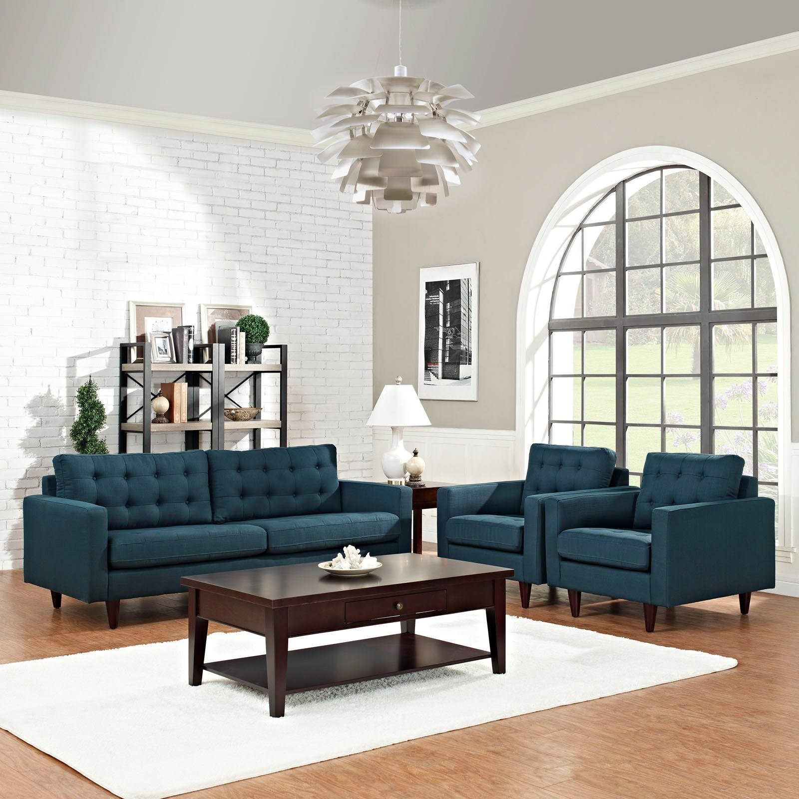 Modway Empress Sofa and Armchairs Set of 3, EEI-1314 FredCo