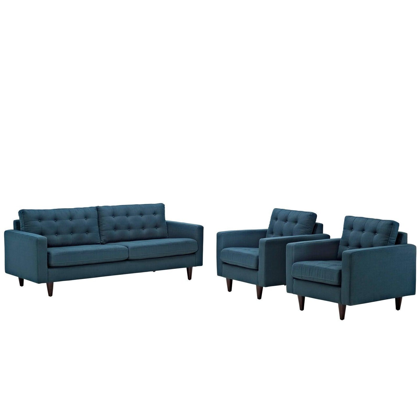 Modway Empress Sofa and Armchairs Set of 3, EEI-1314 FredCo