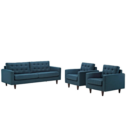 Modway Empress Sofa and Armchairs Set of 3, EEI-1314 FredCo
