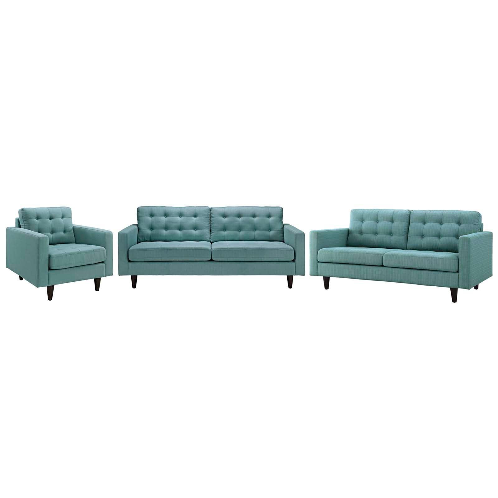 Modway Empress Sofa, Loveseat and Armchair Set of 3 FredCo