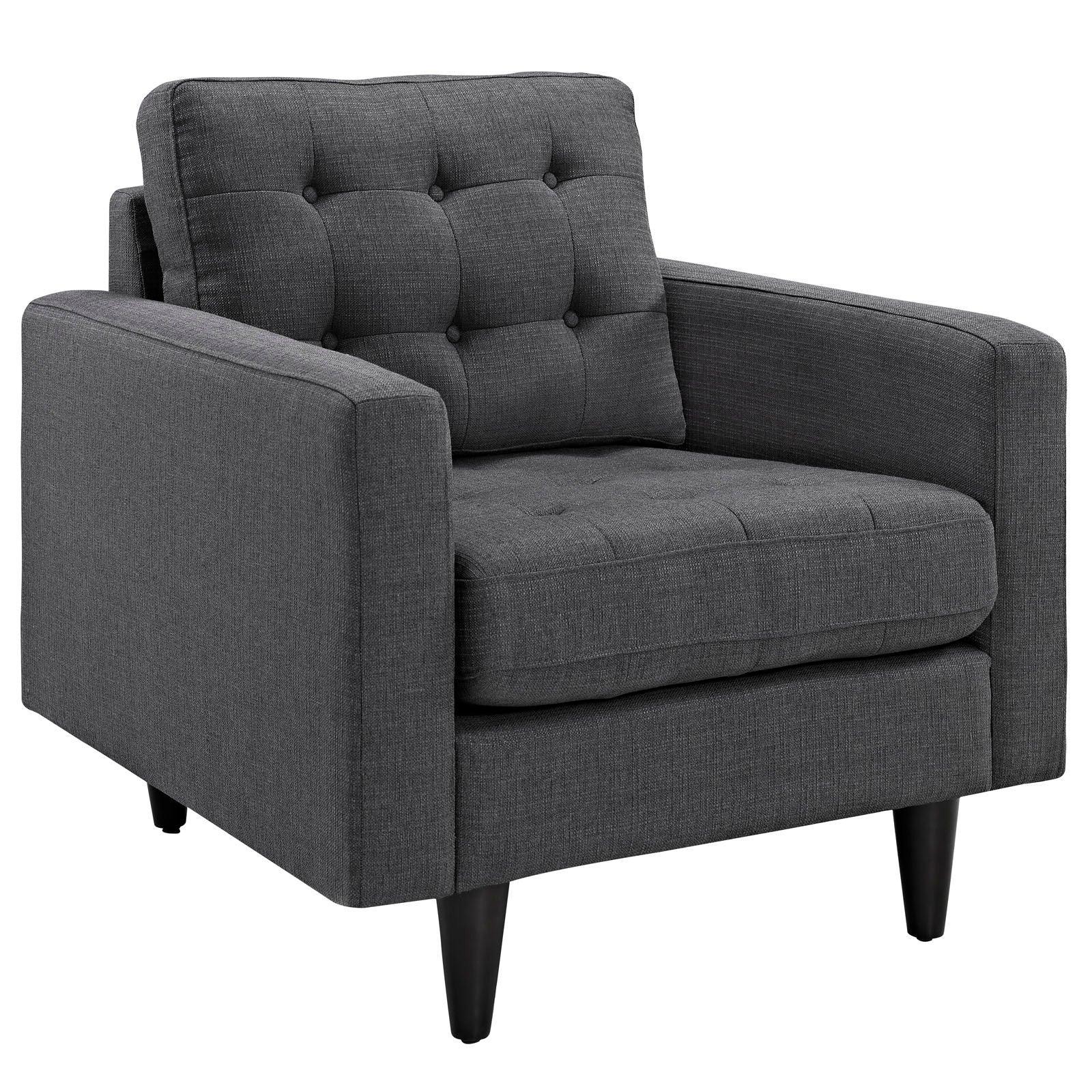 Modway Empress Upholstered Fabric Armchair FredCo