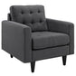 Modway Empress Upholstered Fabric Armchair FredCo