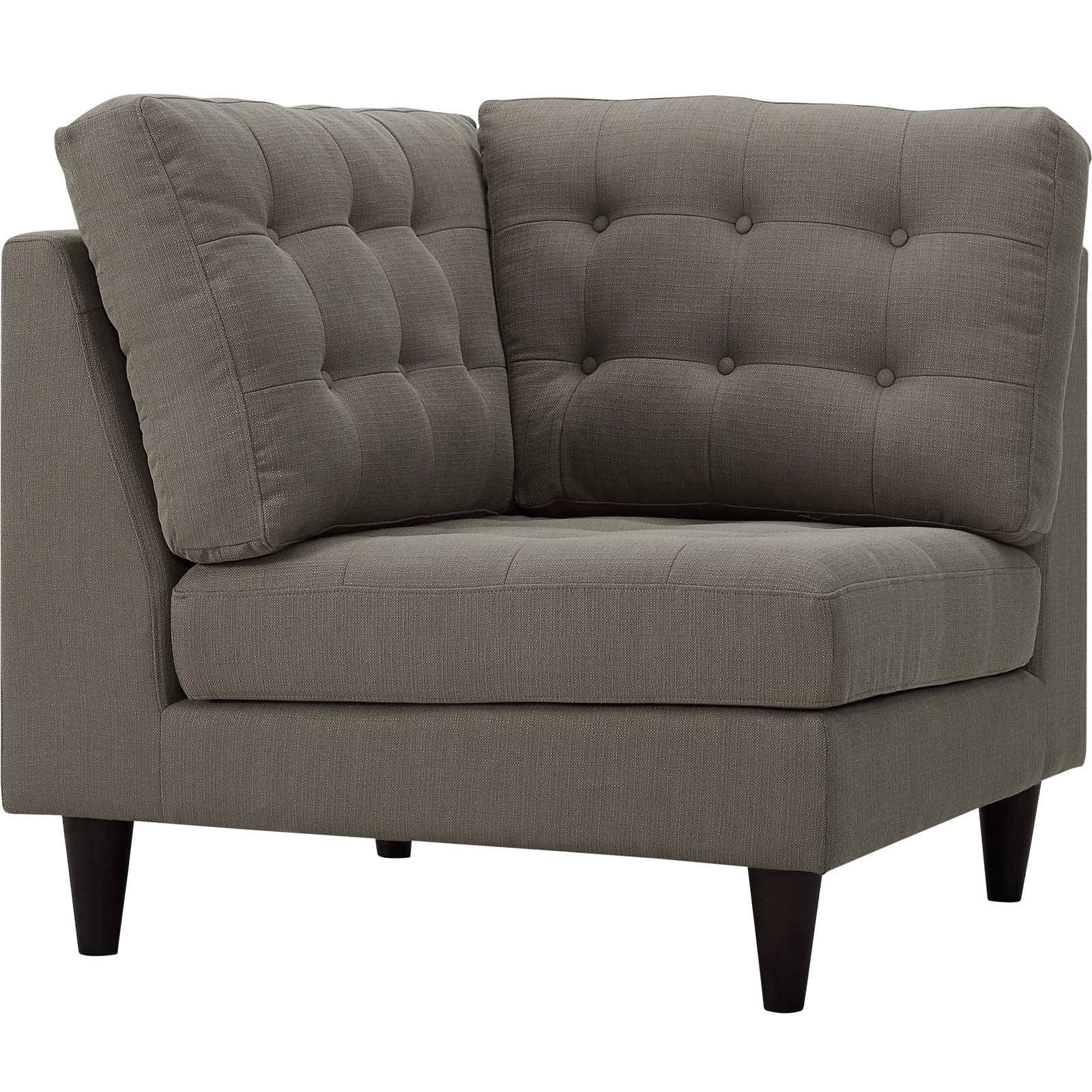 Modway Empress Upholstered Fabric Corner Sofa FredCo