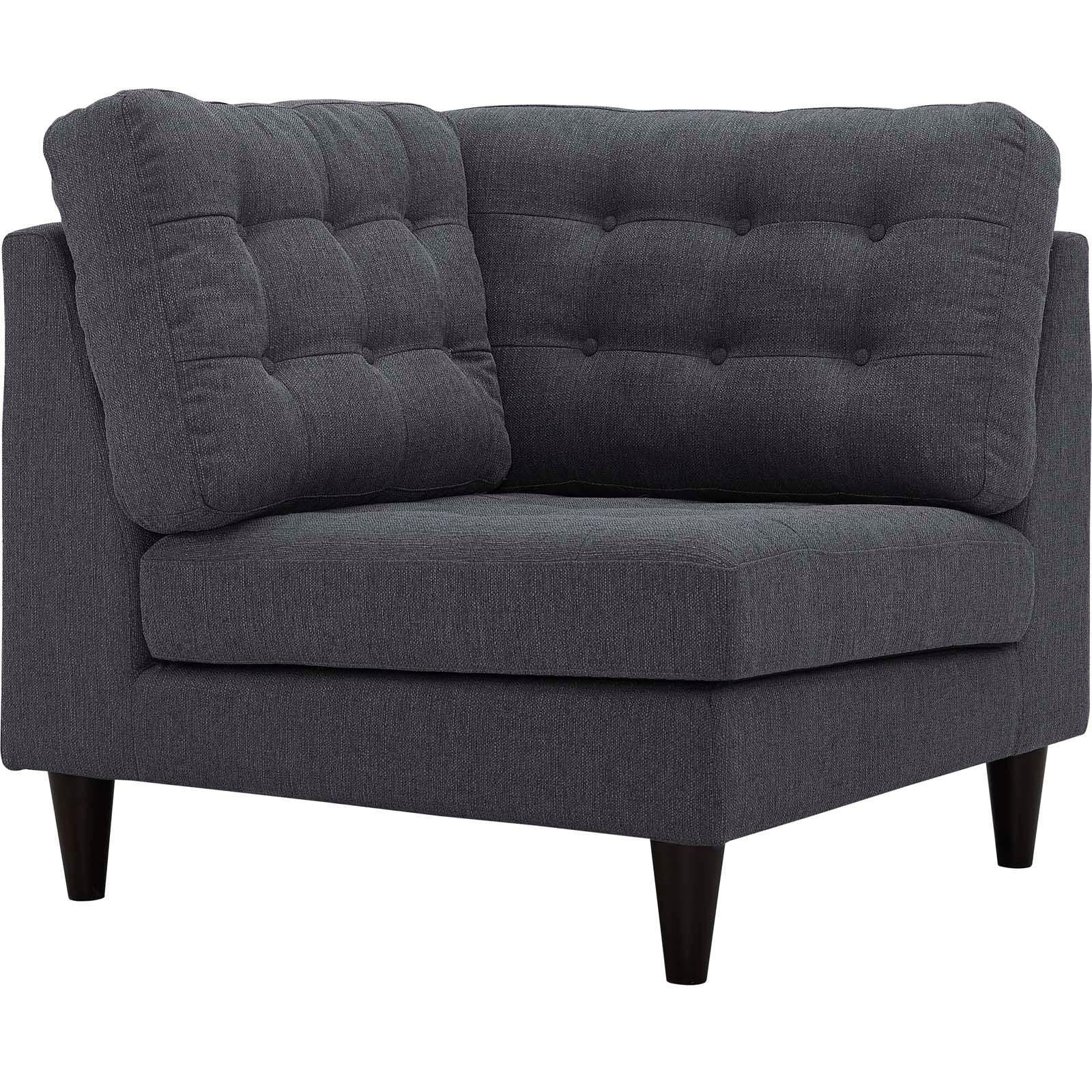 Modway Empress Upholstered Fabric Corner Sofa FredCo
