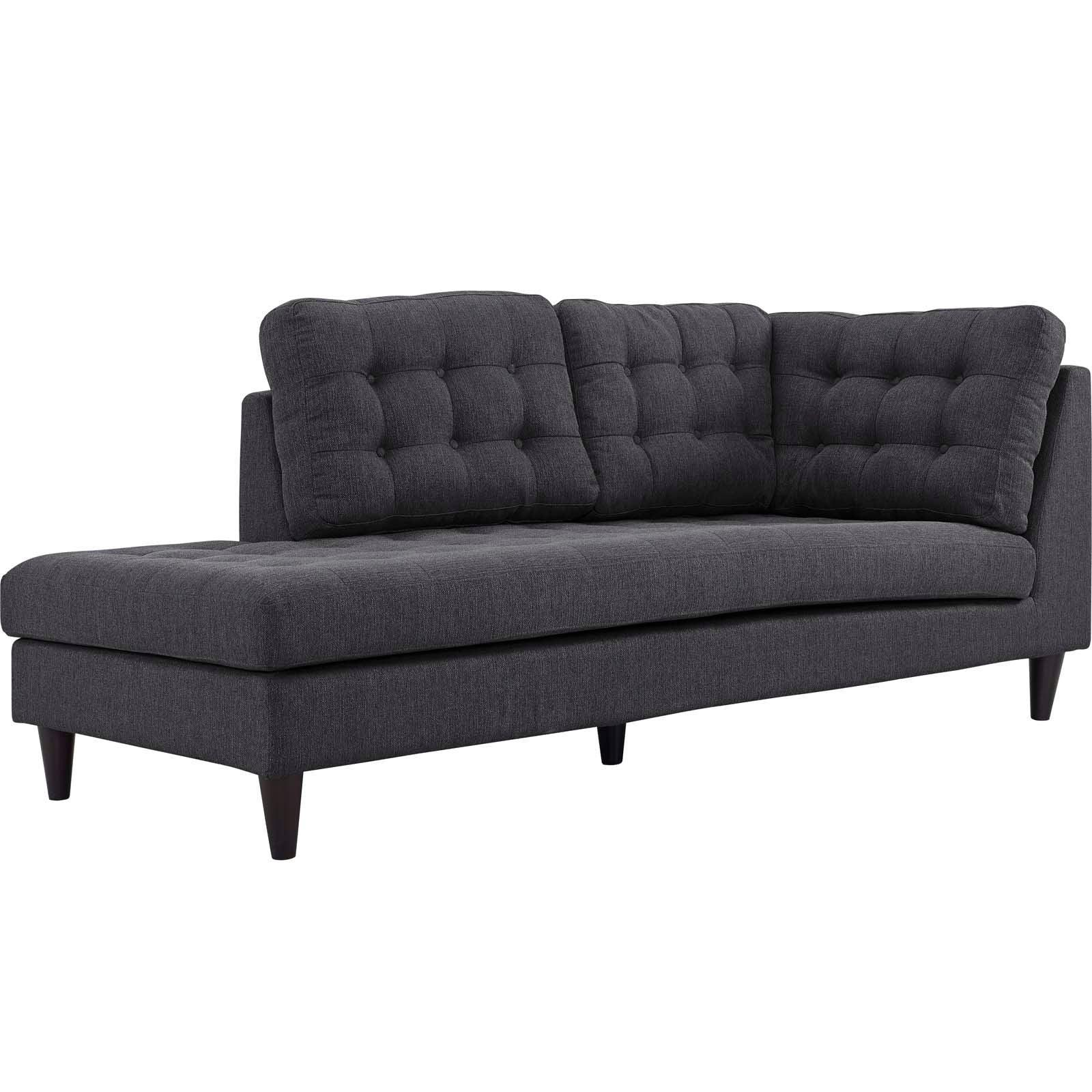 Modway Empress Upholstered Fabric Left Facing Bumper FredCo