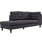 Modway Empress Upholstered Fabric Left Facing Bumper FredCo