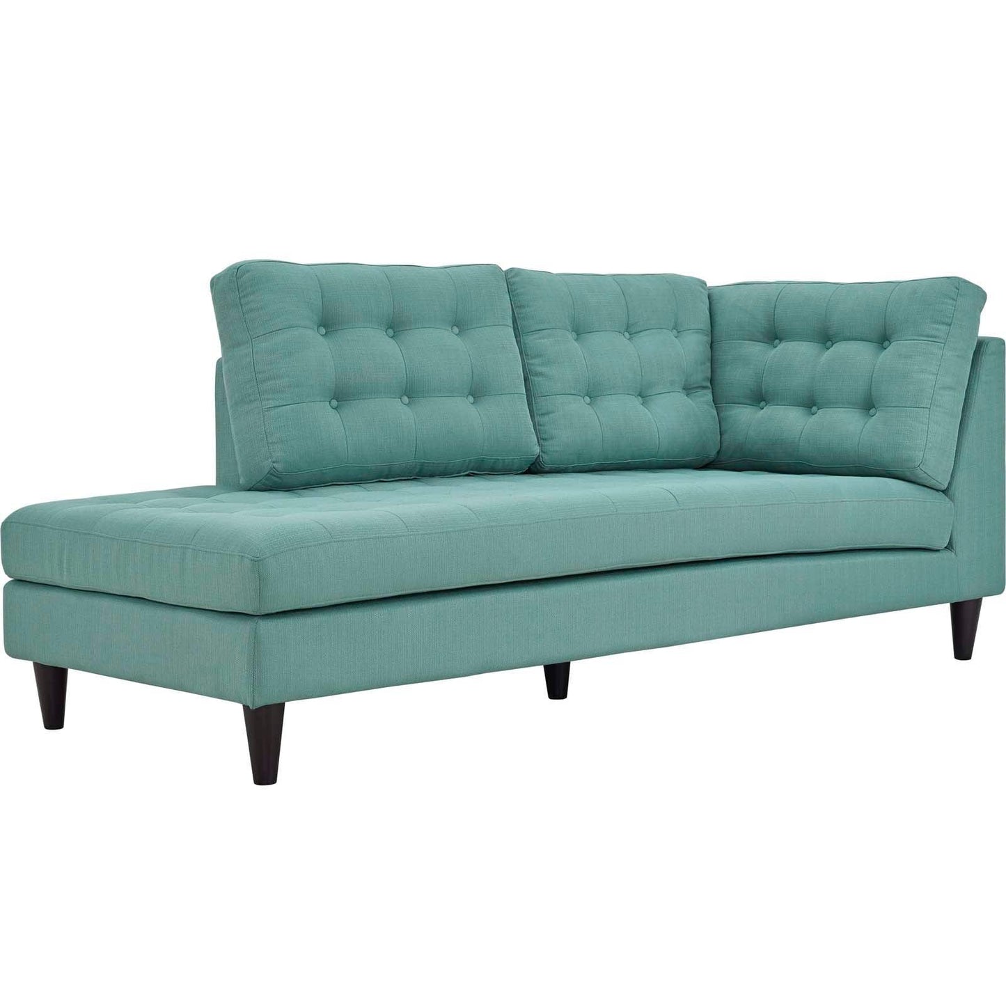 Modway Empress Upholstered Fabric Left Facing Bumper FredCo