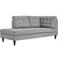 Modway Empress Upholstered Fabric Left Facing Bumper FredCo