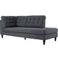 Modway Empress Upholstered Fabric Right Facing Bumper FredCo