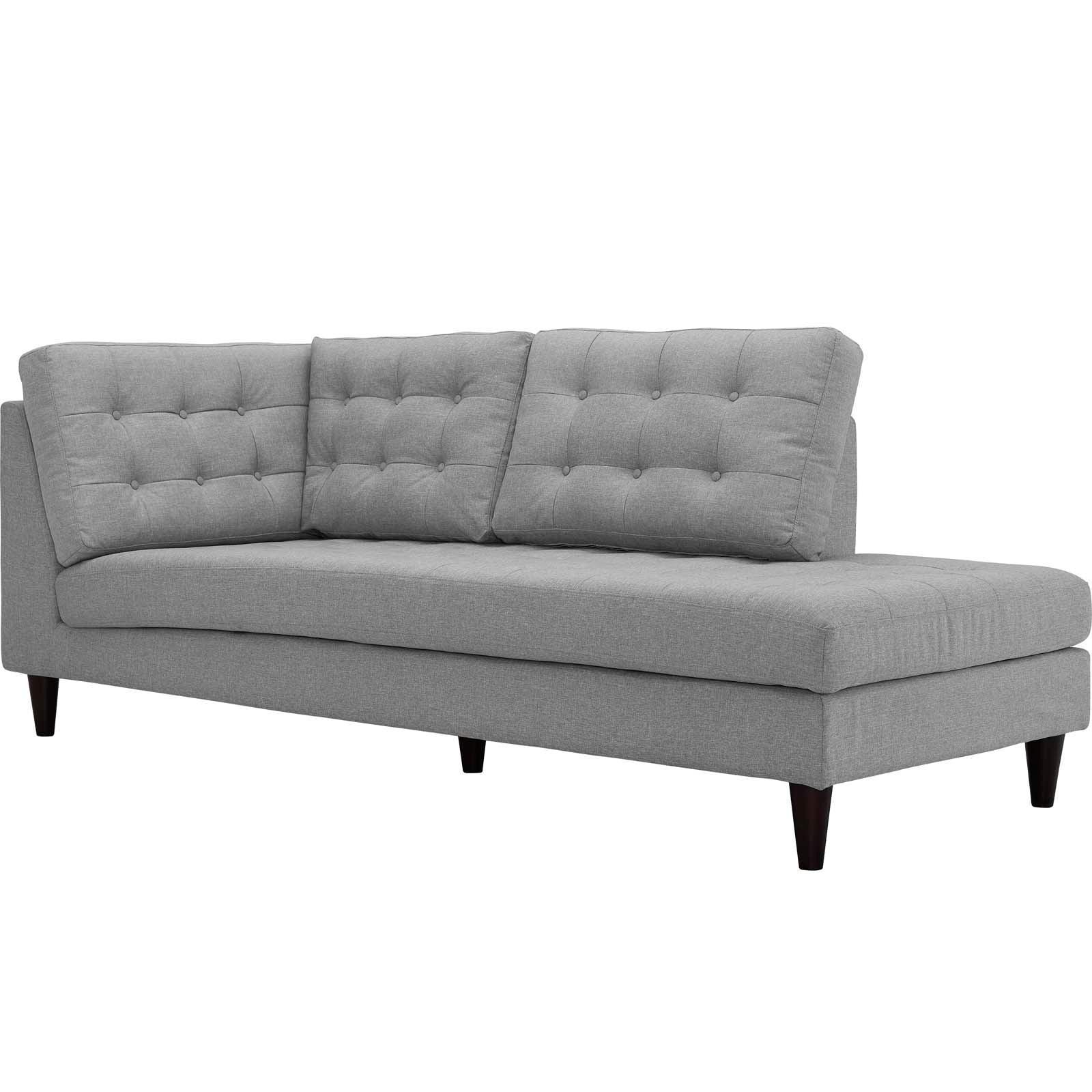 Modway Empress Upholstered Fabric Right Facing Bumper FredCo