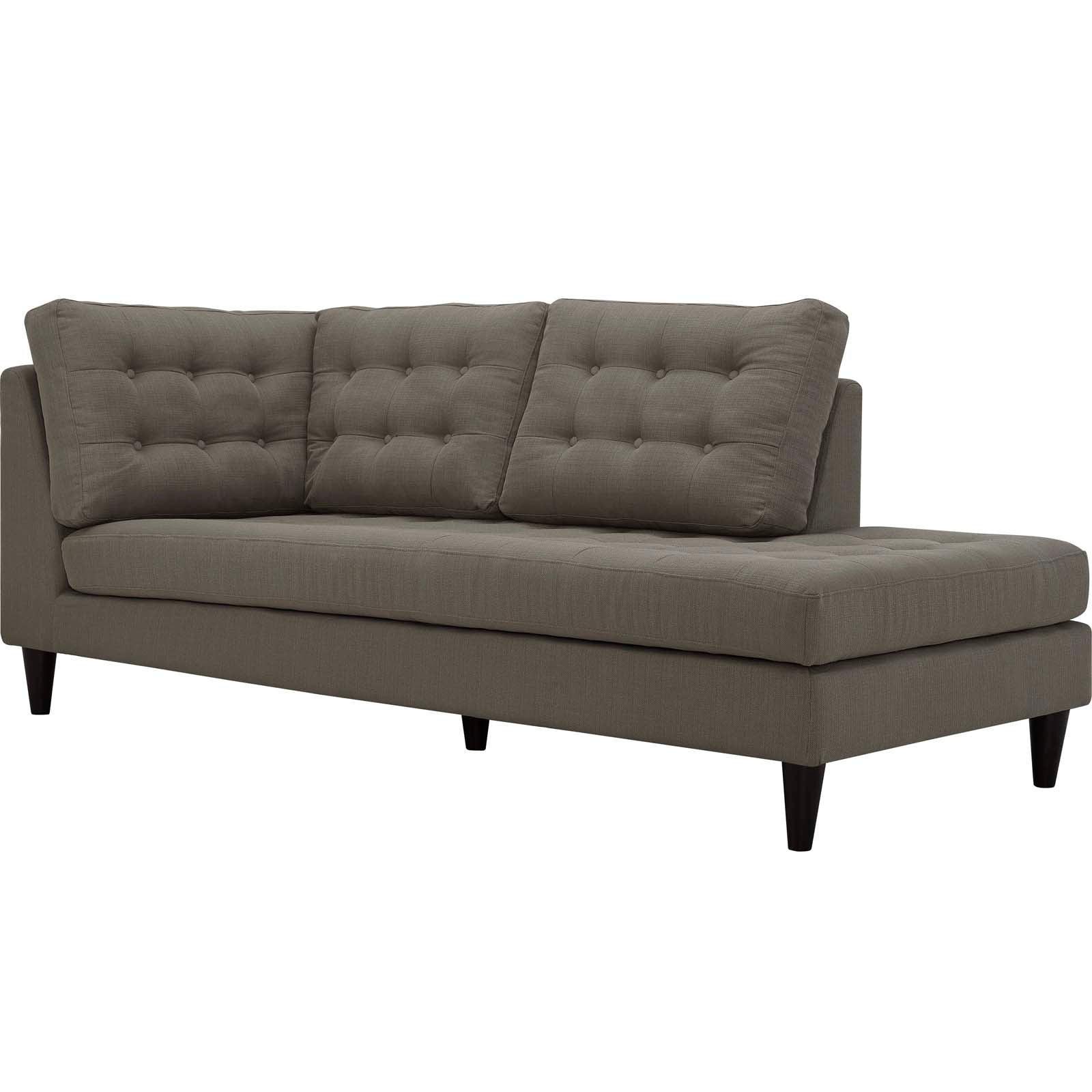 Modway Empress Upholstered Fabric Right Facing Bumper FredCo