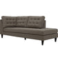 Modway Empress Upholstered Fabric Right Facing Bumper FredCo