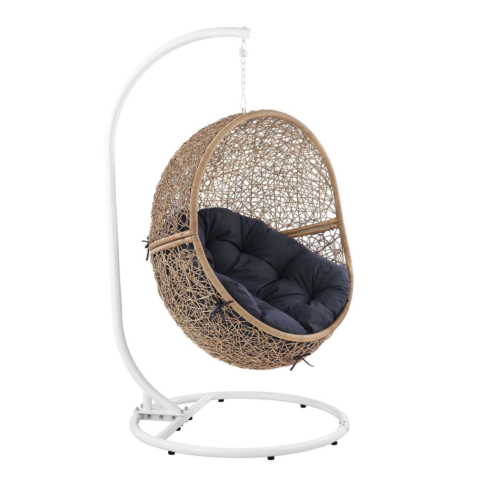 Modway Encase Outdoor Patio Outdoor Patio Rattan Swing Chair FredCo