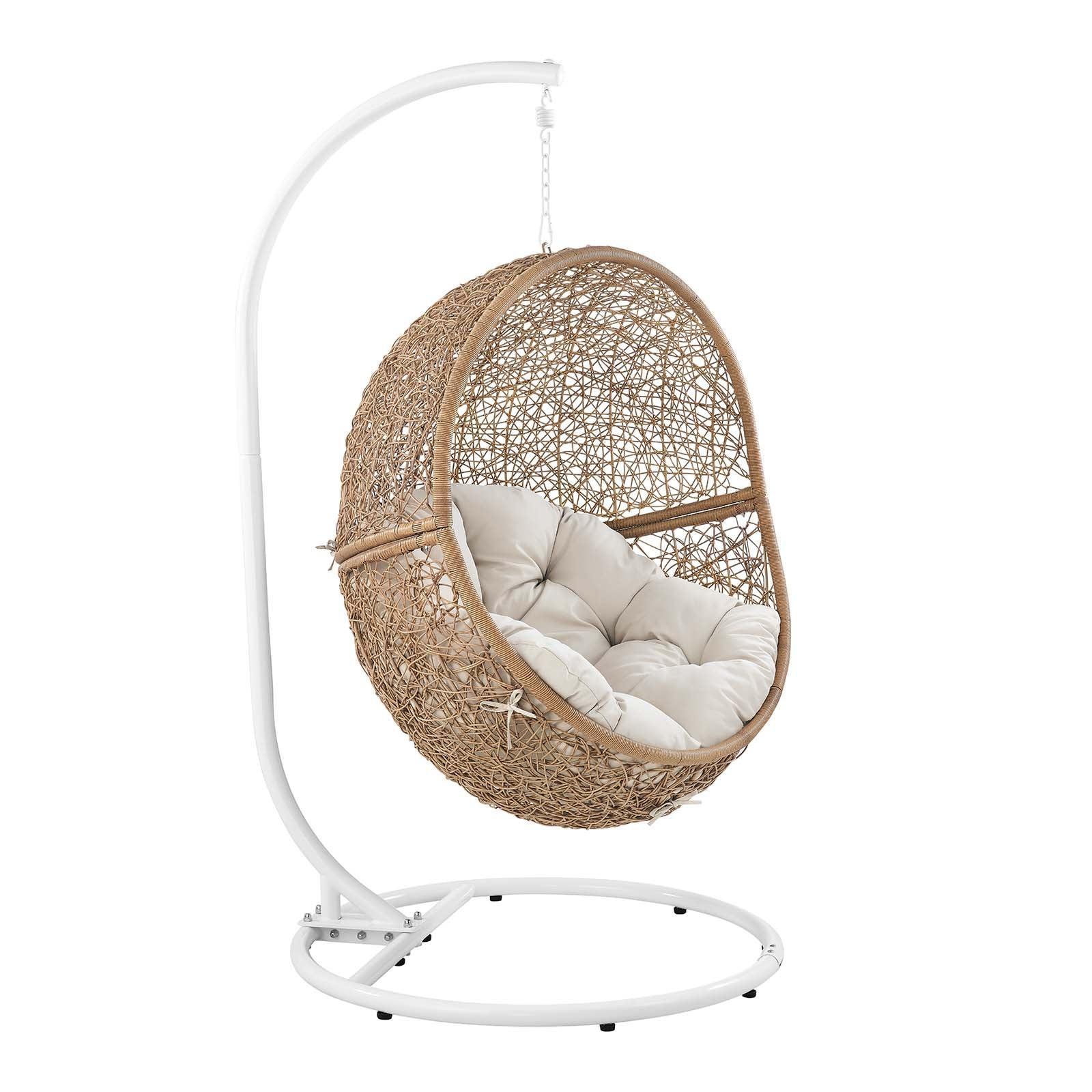 Modway Encase Outdoor Patio Outdoor Patio Rattan Swing Chair FredCo