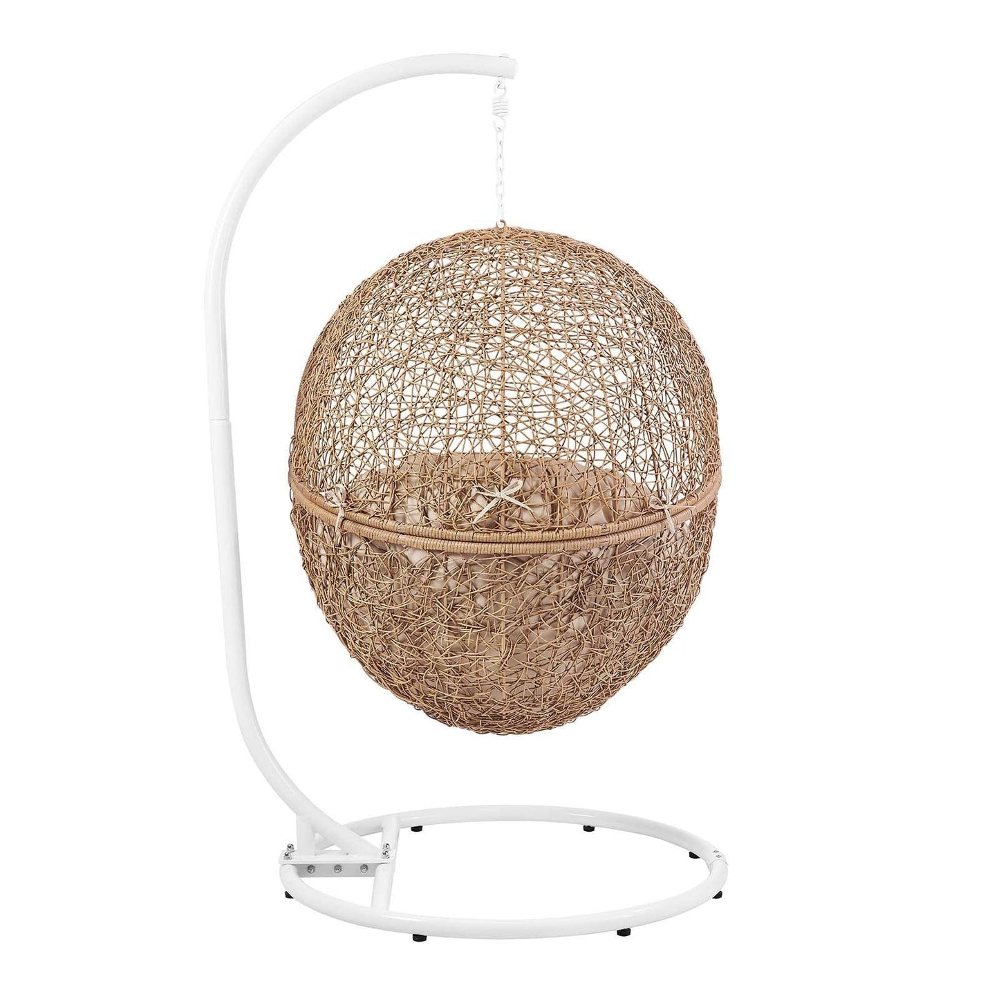 Modway Encase Outdoor Patio Outdoor Patio Rattan Swing Chair FredCo