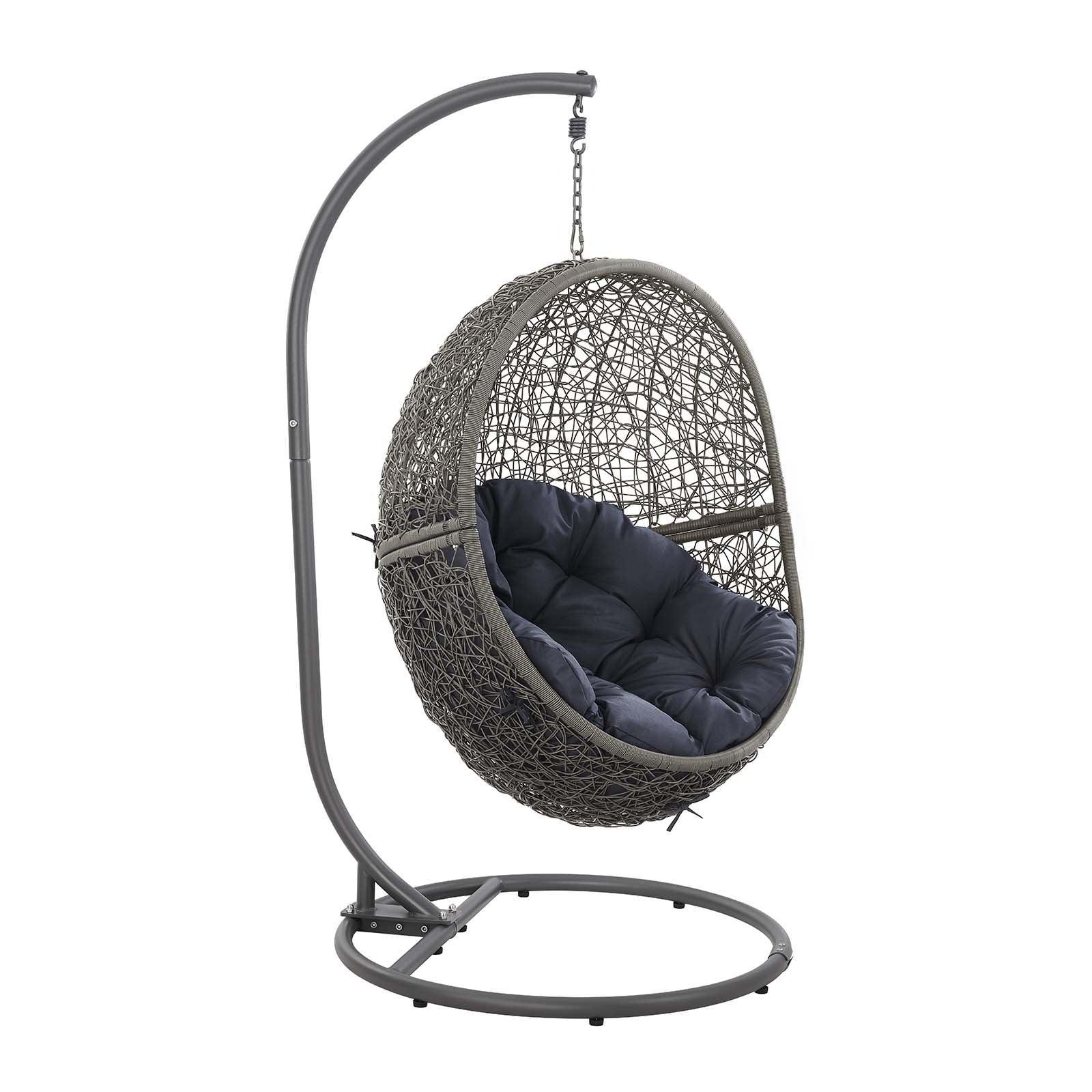 Modway Encase Outdoor Patio Outdoor Patio Rattan Swing Chair FredCo
