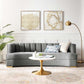 Modway Encompass Channel Tufted Performance Velvet Curved Sofa FredCo