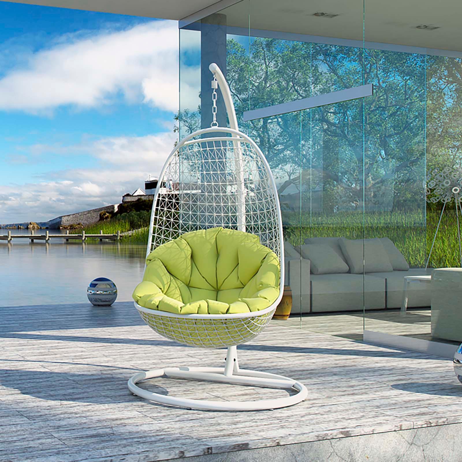 Modway Encounter Swing Outdoor Patio Fabric Lounge Chair FredCo