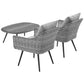 Modway Endeavor 3 Piece Outdoor Patio Wicker Rattan Armchair and Coffee Table Set FredCo