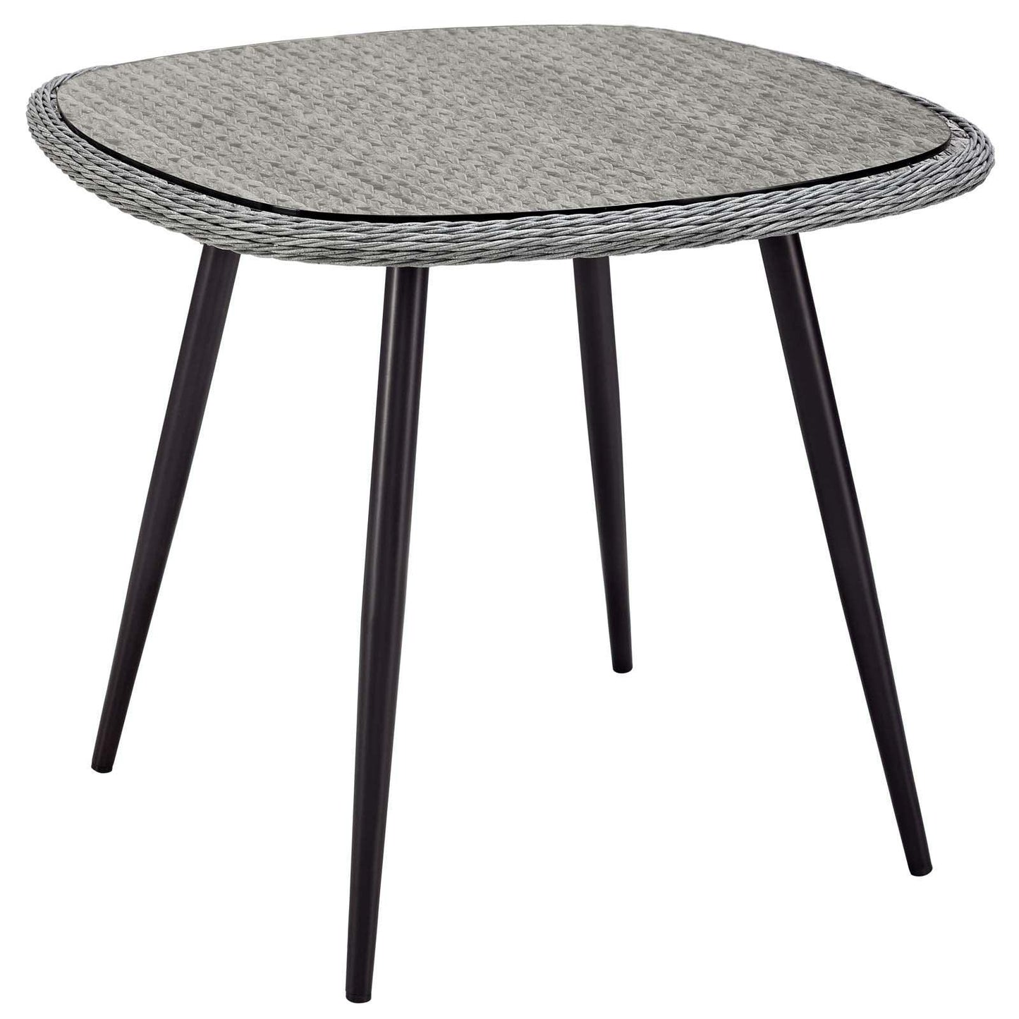 Modway Endeavor 36" Outdoor Patio Wicker Rattan Dining Table FredCo