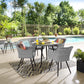 Modway Endeavor 5 Piece Outdoor Patio Wicker Rattan Dining Set FredCo