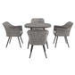 Modway Endeavor 5 Piece Outdoor Patio Wicker Rattan Dining Set FredCo