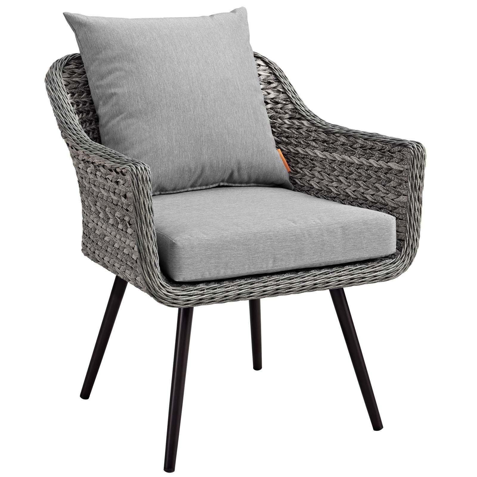 Modway Endeavor Armchair Outdoor Patio Wicker Rattan Set of 2 FredCo