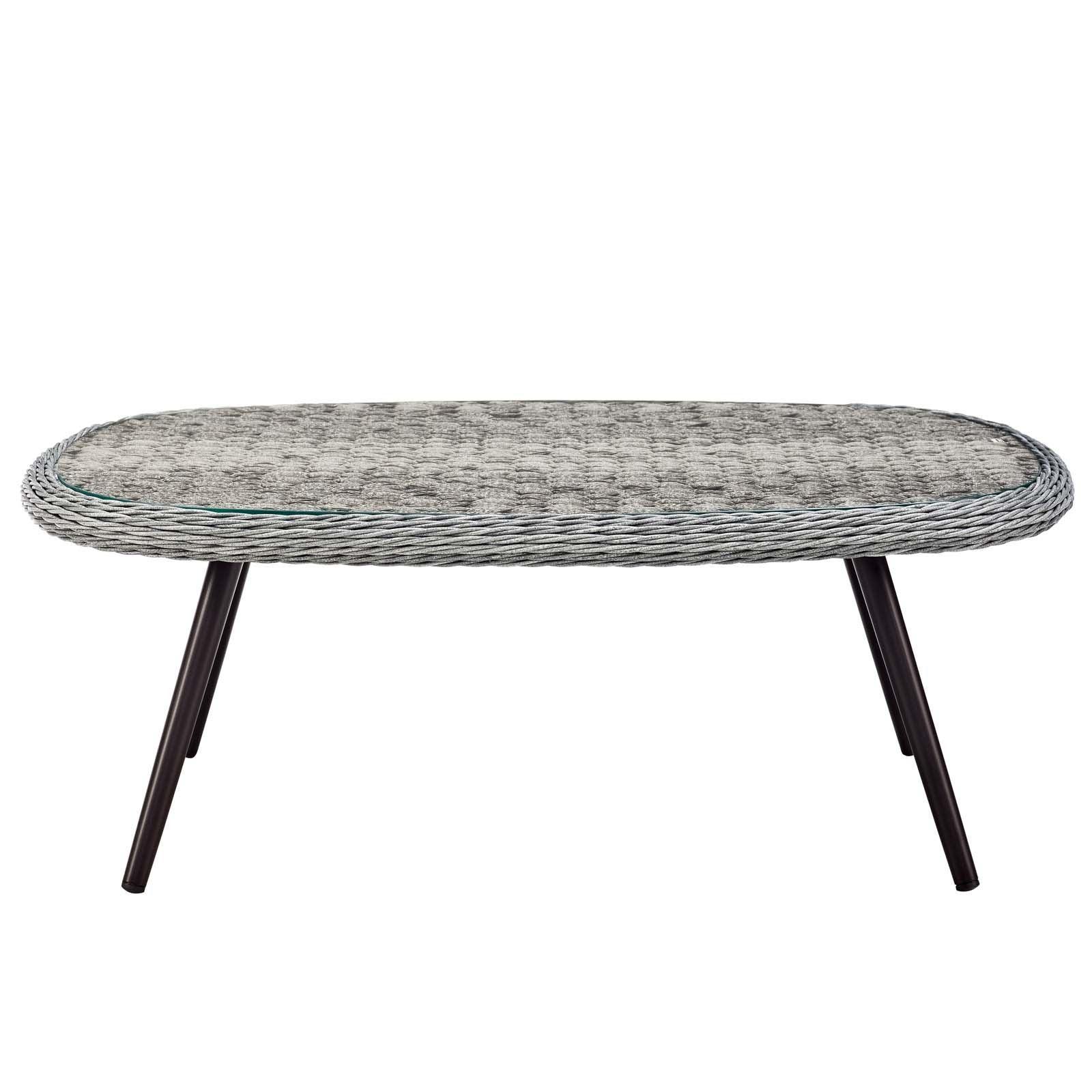 Modway Endeavor Outdoor Patio Wicker Rattan Coffee Table FredCo