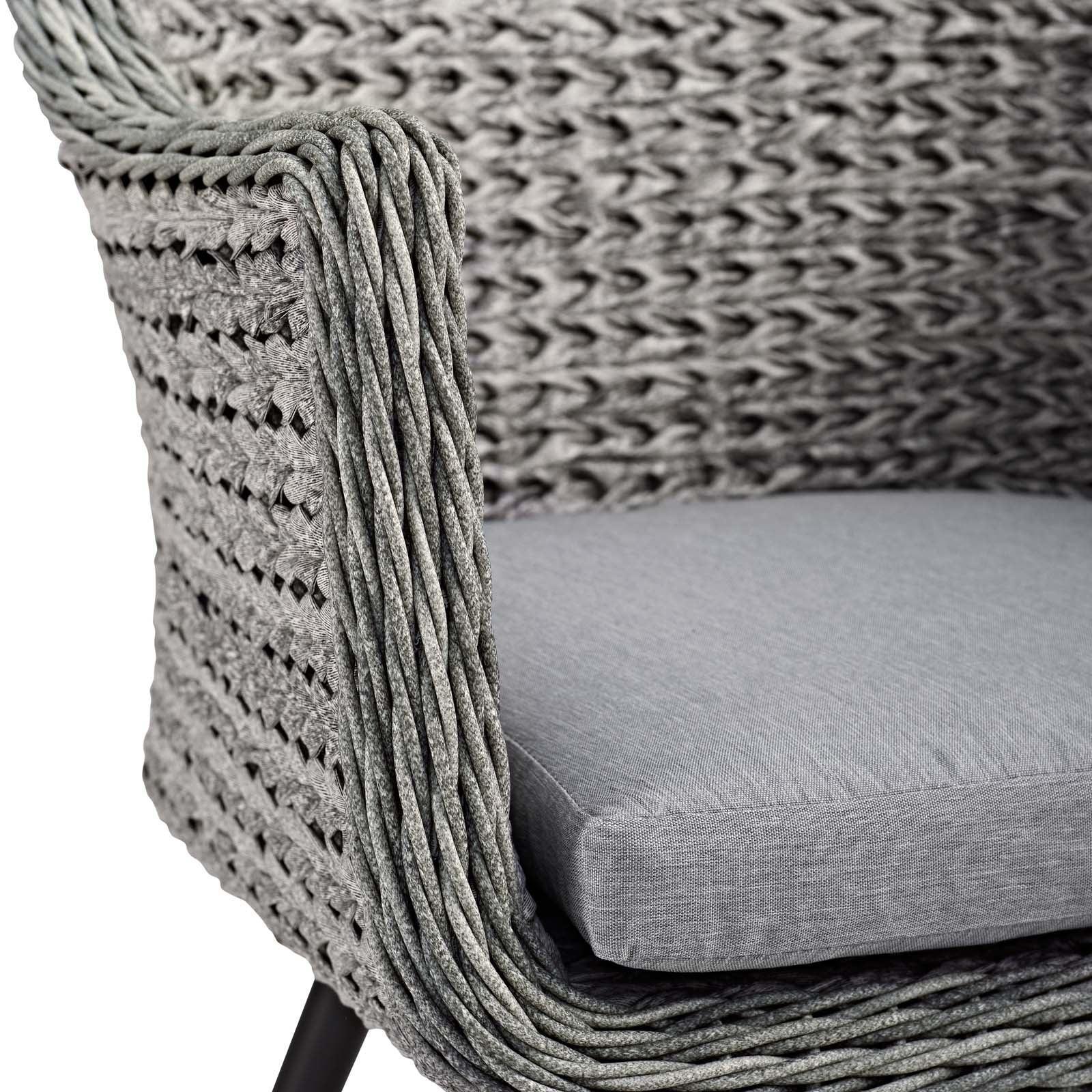 Modway Endeavor Outdoor Patio Wicker Rattan Dining Armchair FredCo