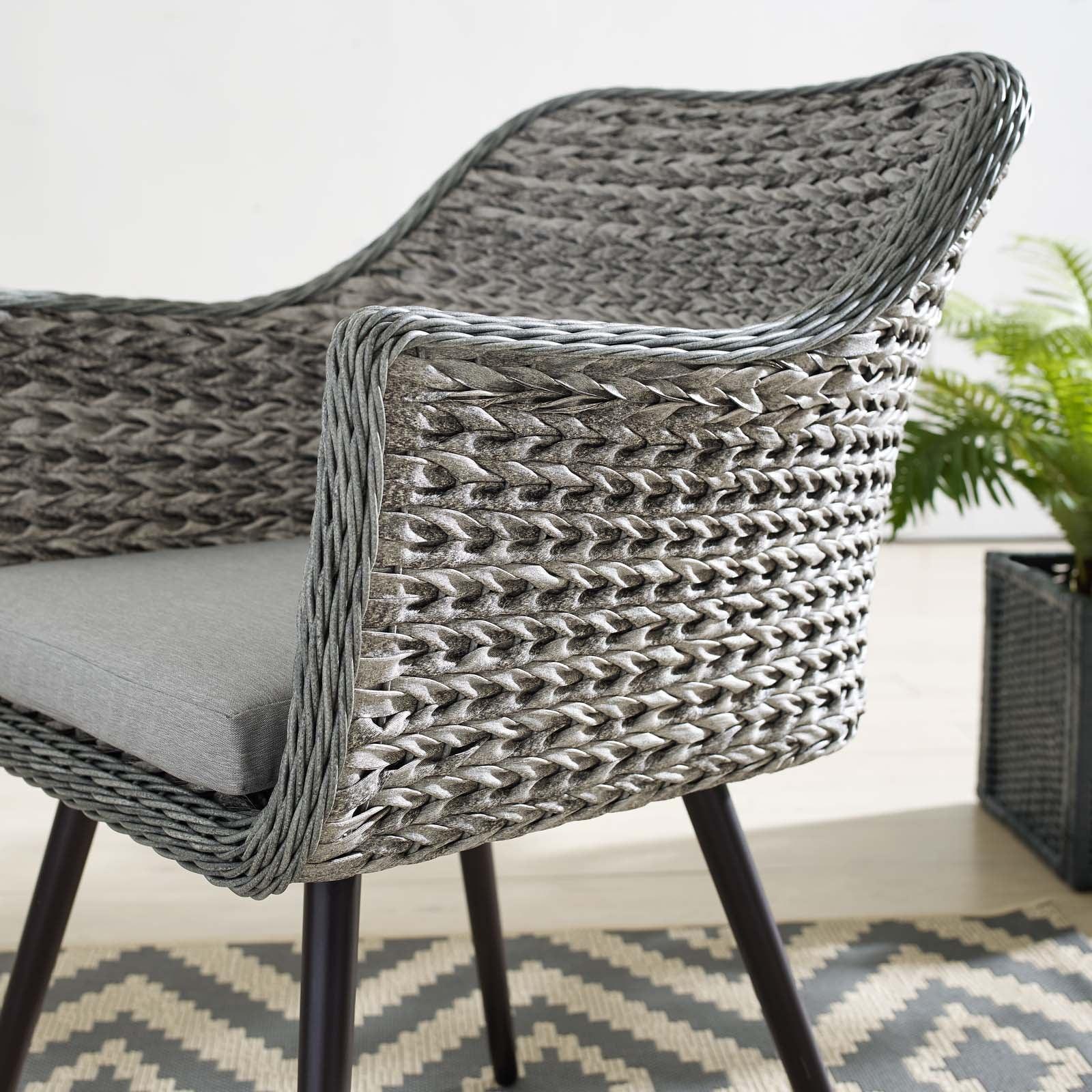 Modway Endeavor Outdoor Patio Wicker Rattan Dining Armchair FredCo