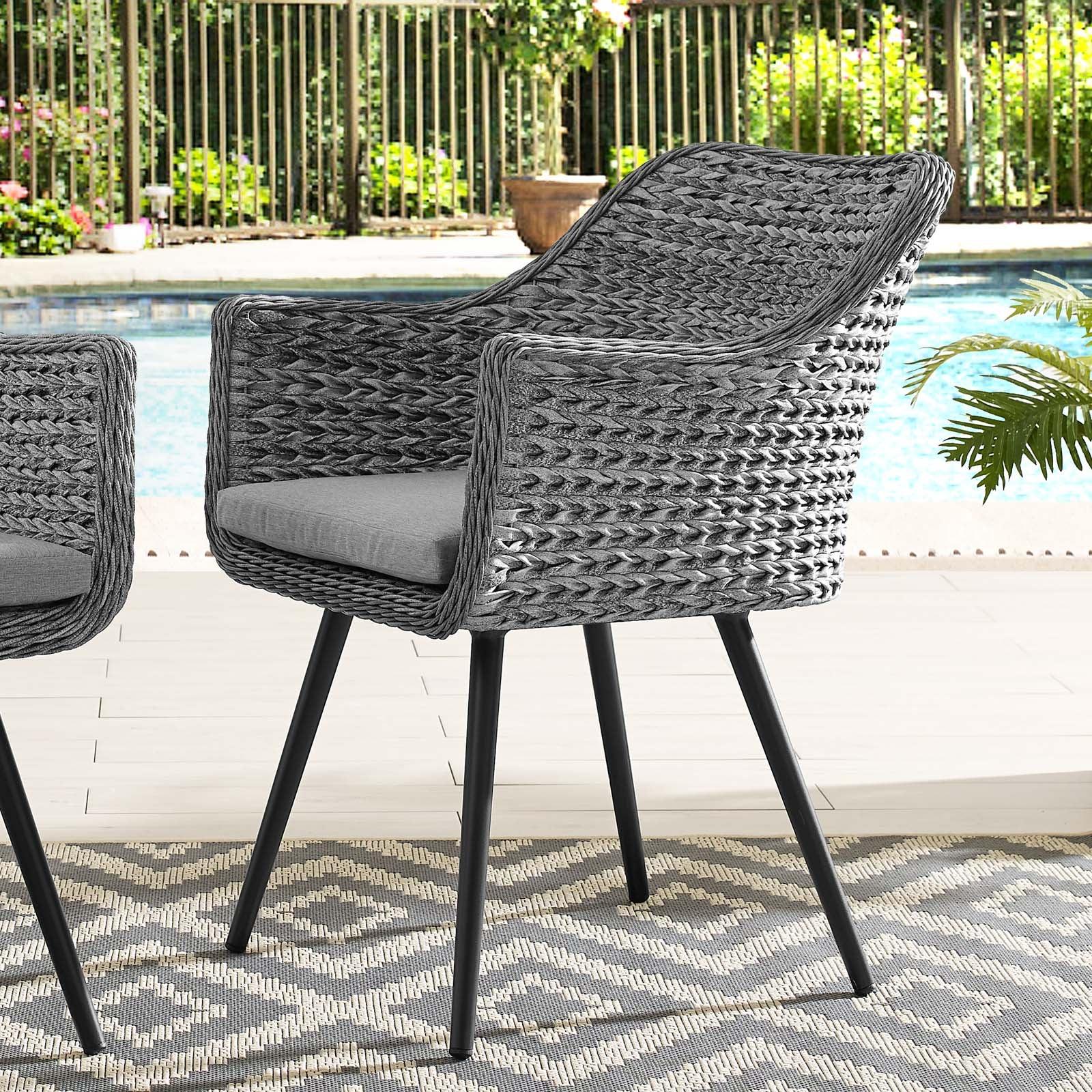 Modway Endeavor Outdoor Patio Wicker Rattan Dining Armchair FredCo