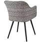 Modway Endeavor Outdoor Patio Wicker Rattan Dining Armchair FredCo