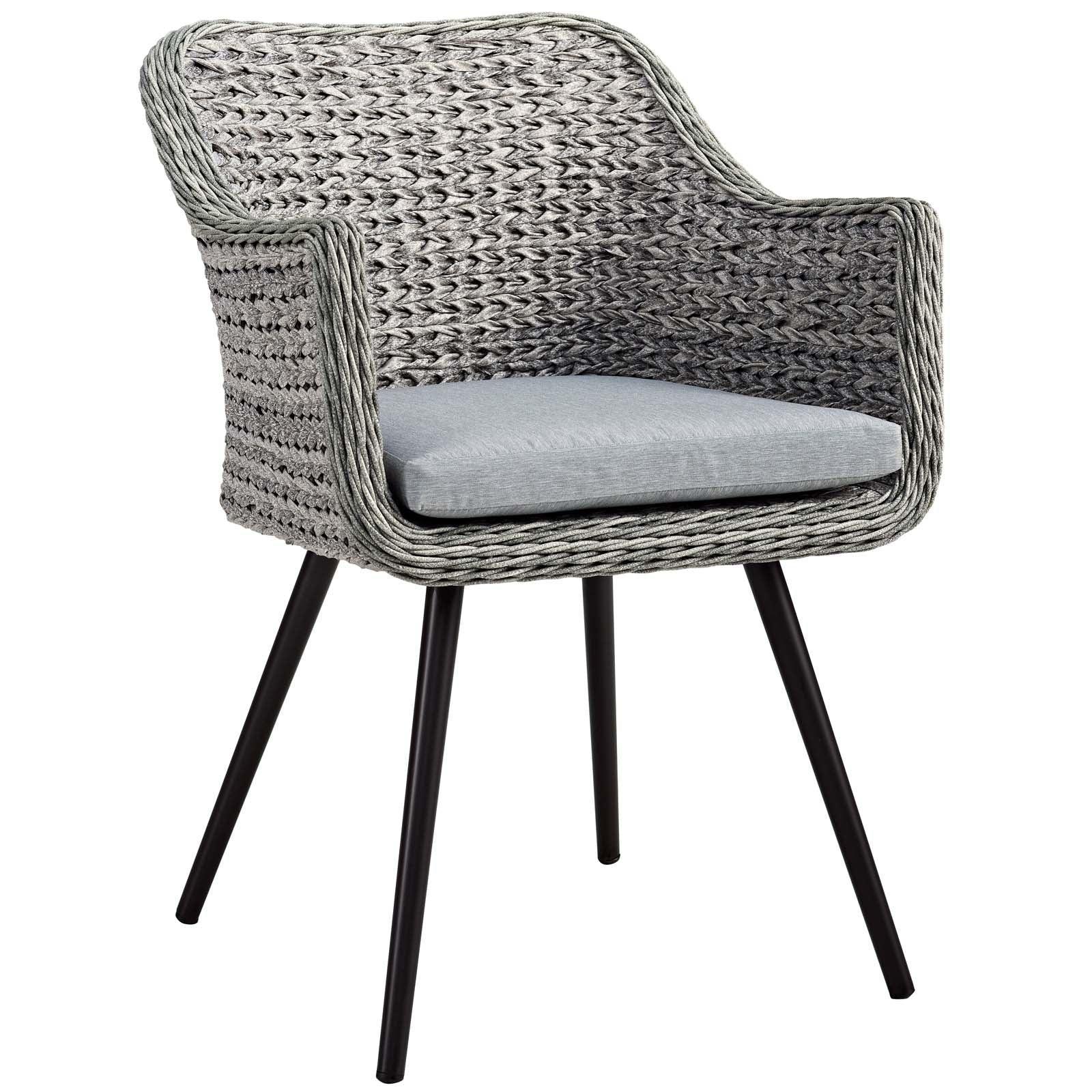 Modway Endeavor Outdoor Patio Wicker Rattan Dining Armchair FredCo