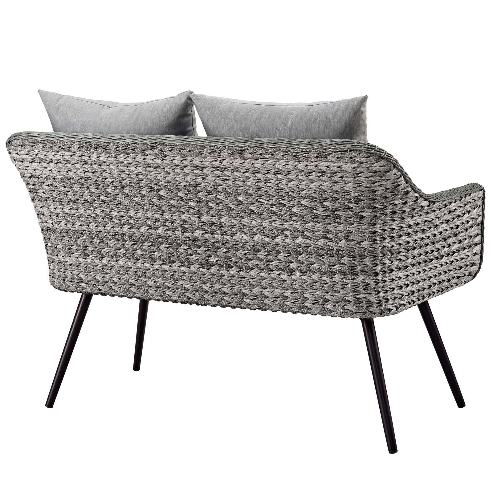 Modway Endeavor Outdoor Patio Wicker Rattan Loveseat FredCo