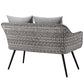 Modway Endeavor Outdoor Patio Wicker Rattan Loveseat FredCo