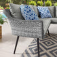 Modway Endeavor Outdoor Patio Wicker Rattan Sectional Sofa FredCo